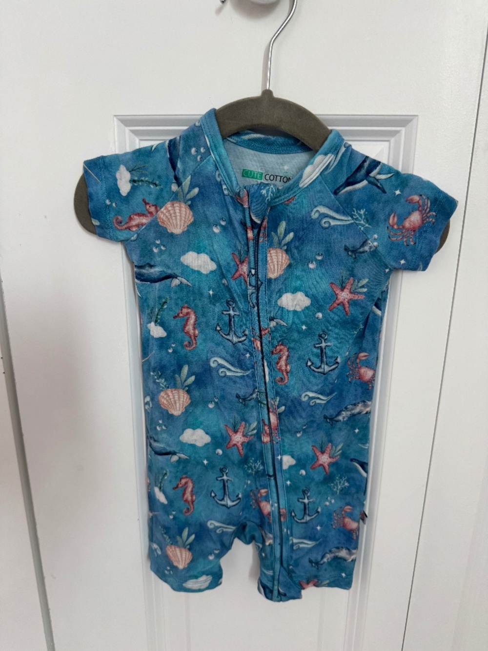 3-6 months cute cotton bamboo short zip up